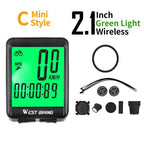 Wireless Wired Bike Computer Backlight Speedometer Odometer Rainproof Cycling Stopwatch Road Bicycle Computer Multifunction With Extra Large LCD Backlight Display Waterproof Design Stevvex