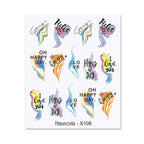 Nails Sticker Nail Art Decorations Flowers Leaves Decals Water Transfer Sliders Woman Face Fruit Foil Manicures Wraps  Water Transfer Nail Decals Sticker For Pretty Girl Self-Adhesive Nail Decals Designer Nail Stickers for Acrylic Decal Stevvex