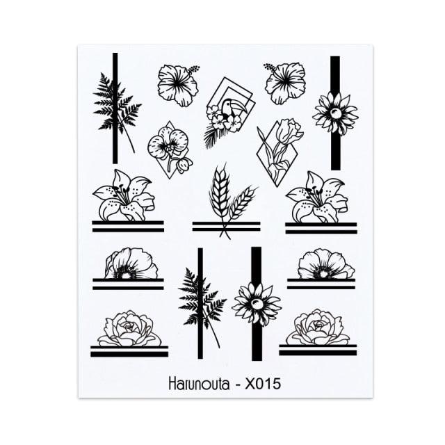 Nails Sticker Nail Art Decorations Flowers Leaves Decals Water Transfer Sliders Woman Face Fruit Foil Manicures Wraps  Water Transfer Nail Decals Sticker For Pretty Girl Self-Adhesive Nail Decals Designer Nail Stickers for Acrylic Decal Stevvex