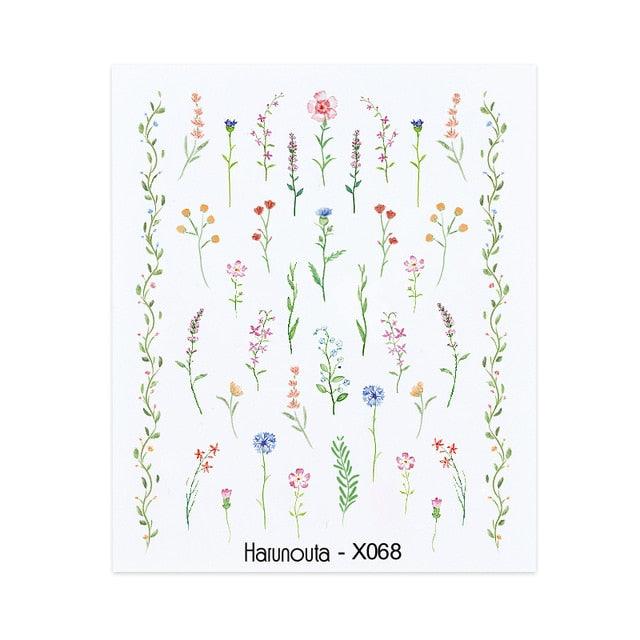 Nails Sticker Nail Art Decorations Flowers Leaves Decals Water Transfer Sliders Woman Face Fruit Foil Manicures Wraps  Water Transfer Nail Decals Sticker For Pretty Girl Self-Adhesive Nail Decals Designer Nail Stickers for Acrylic Decal Stevvex