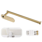 Adhesive Paper Holder Gold 304 Stainless Steel Stand Toilet Paper Towel Rack Tissue Roll Hanger For Kitchen Bathroom Free Nail Stainless Steel Toilet Tissue Roll Holder Sticky Hand Towel Hanger Vertical Or Horizontal No Drilling Stevvex