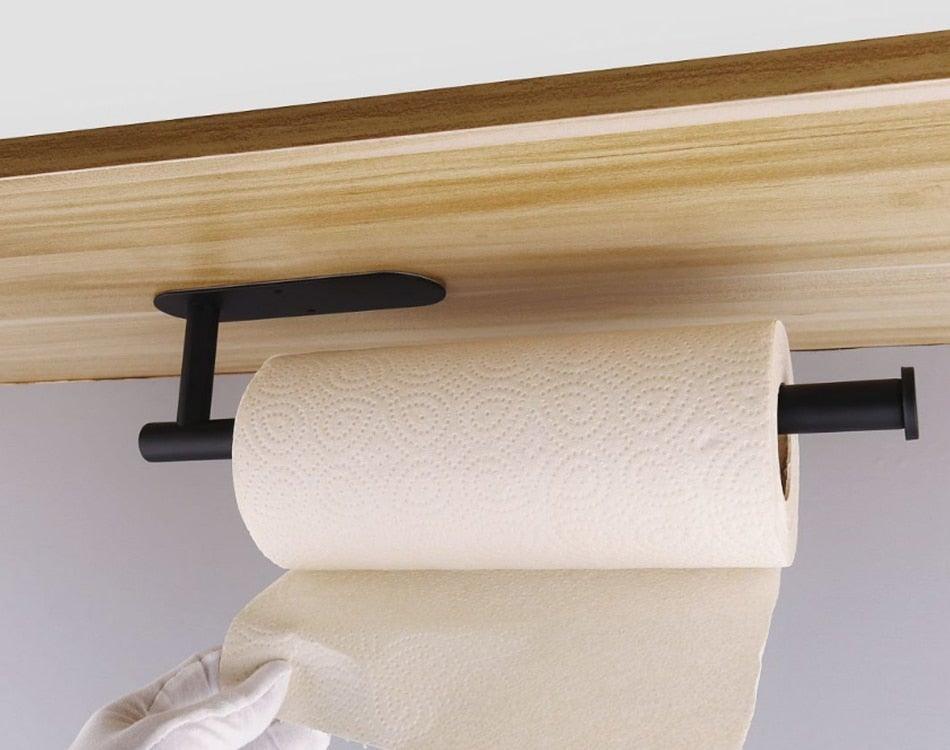 Adhesive Paper Holder Gold 304 Stainless Steel Stand Toilet Paper Towel Rack Tissue Roll Hanger For Kitchen Bathroom Free Nail Stainless Steel Toilet Tissue Roll Holder Sticky Hand Towel Hanger Vertical Or Horizontal No Drilling Stevvex