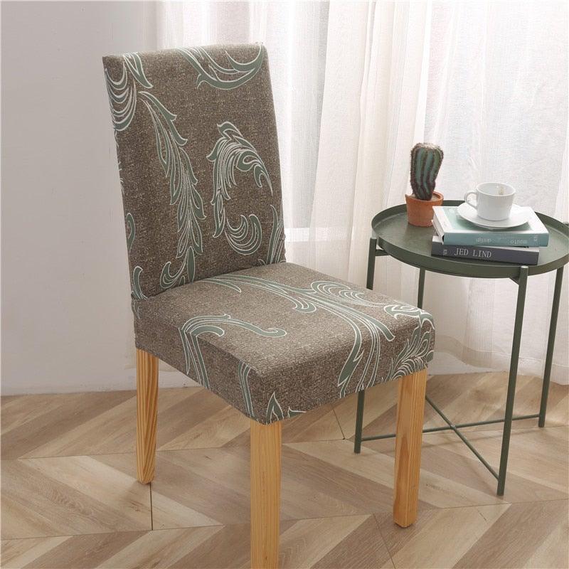 Printed Modern Chair Cover Spandex Stretch Elastic Chair Covers Seat Cover For Dining Room Hotel Wedding Banquet Cover Printed Stretchable Parson Chair Covers for Dining Room Pattern Stretch Dining Chair Slipcover Washable Removable for Kitchen Stevvex
