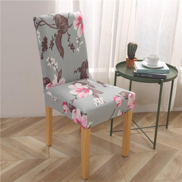 Printed Modern Chair Cover Spandex Stretch Elastic Chair Covers Seat Cover For Dining Room Hotel Wedding Banquet Cover Printed Stretchable Parson Chair Covers for Dining Room Pattern Stretch Dining Chair Slipcover Washable Removable for Kitchen Stevvex