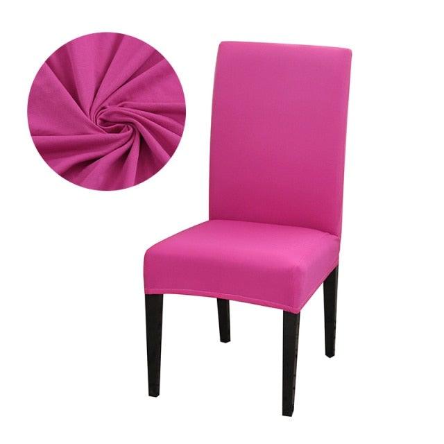 Dining Room Chair Cover Spandex Elastic Stretch Slipcover For Chairs Kitchen Hotel Banquet Sure Fit Home Décor Stretch Short Dining Room Chair One Piece Slipcover Form Fit Polyester/Spandex Machine Washable Stevvex