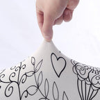 Printed Chair Cover Economical and Practical Stretch Seat Cover Slipcovers Big Elastic Washable Dining Chairs Beach Chairs Removable Washable Short Parsons Kitchen Chair Covers Protector for Dining Room Hote Stevvex