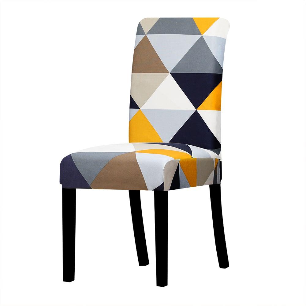 Printed Chair Cover Economical and Practical Stretch Seat Cover Slipcovers Big Elastic Washable Dining Chairs Beach Chairs Removable Washable Short Parsons Kitchen Chair Covers Protector for Dining Room Hote Stevvex