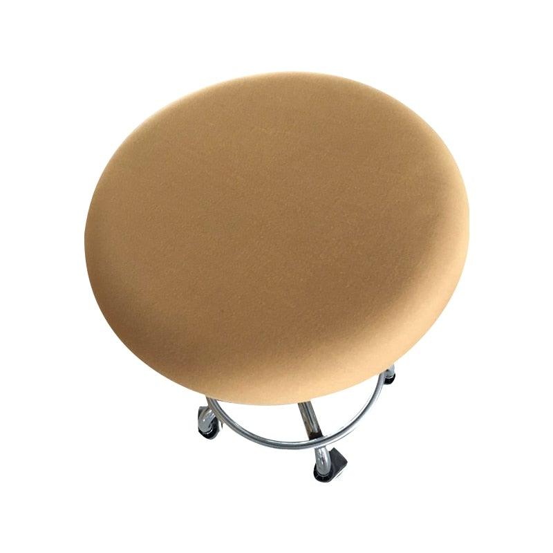 Polyester Fabric Round Chair Cover Waterproof Dining Seat Chair Covers Hotel Banquet Seat Covers Chair Protector Round Bar Stool Seat Covers Washable Stool Cushion Slipcover Elastic Bar Chair Covers Stevvex