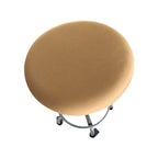 Polyester Fabric Round Chair Cover Waterproof Dining Seat Chair Covers Hotel Banquet Seat Covers Chair Protector Round Bar Stool Seat Covers Washable Stool Cushion Slipcover Elastic Bar Chair Covers Stevvex