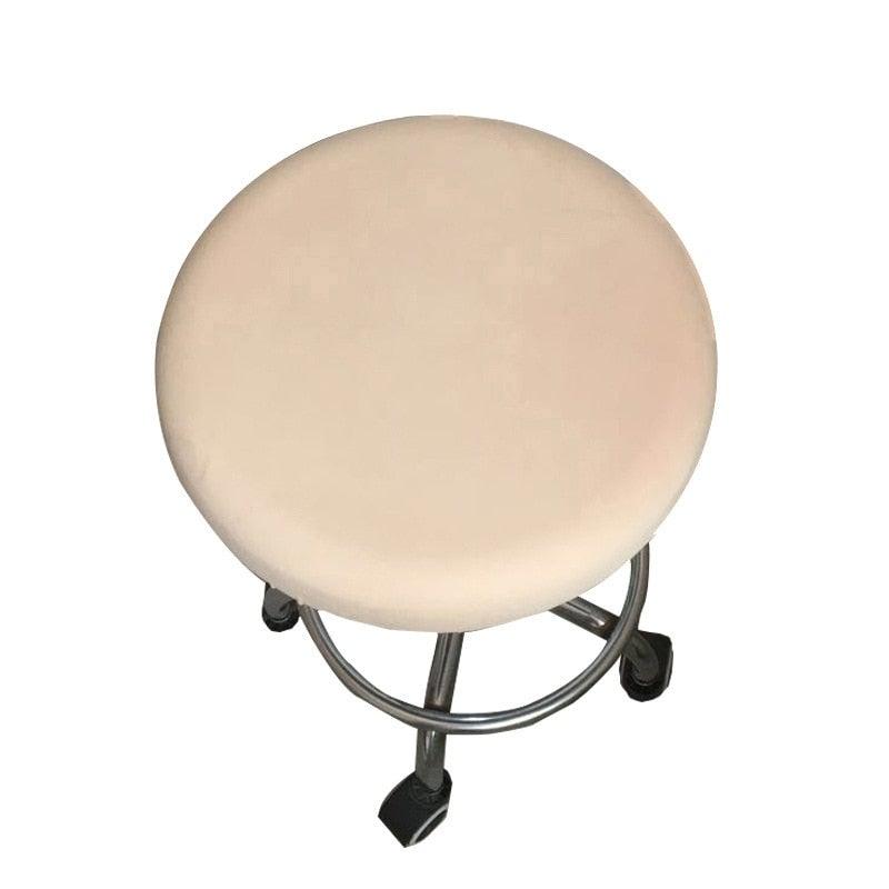 Polyester Fabric Round Chair Cover Waterproof Dining Seat Chair Covers Hotel Banquet Seat Covers Chair Protector Round Bar Stool Seat Covers Washable Stool Cushion Slipcover Elastic Bar Chair Covers Stevvex