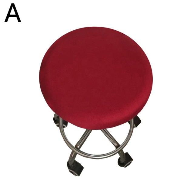 Polyester Fabric Round Chair Cover Waterproof Dining Seat Chair Covers Hotel Banquet Seat Covers Chair Protector Round Bar Stool Seat Covers Washable Stool Cushion Slipcover Elastic Bar Chair Covers Stevvex