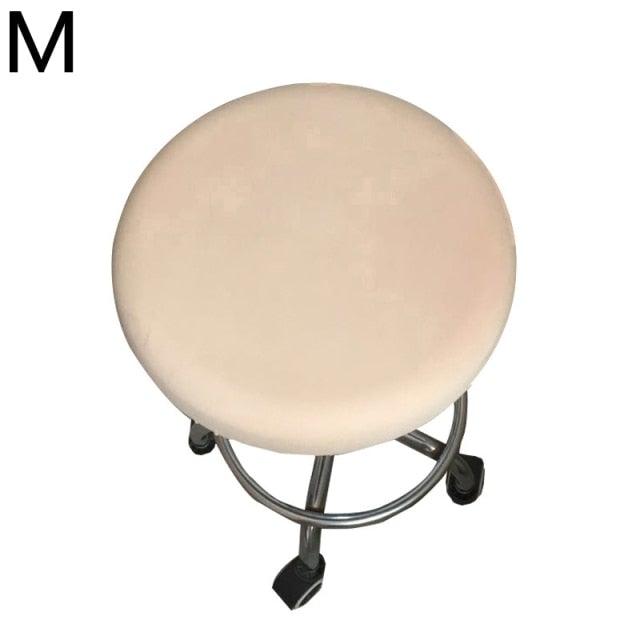 Polyester Fabric Round Chair Cover Waterproof Dining Seat Chair Covers Hotel Banquet Seat Covers Chair Protector Round Bar Stool Seat Covers Washable Stool Cushion Slipcover Elastic Bar Chair Covers Stevvex
