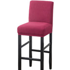Stretch High-Hoot Bar Stool Chair Cover Polar Fleece Solid Color Bar Cafe Front Desk Restaurant Wedding Chair Protective Cover Stretch Chair Cover For Dining Room Elastic Material Slipcover For Office Chair Stevvex