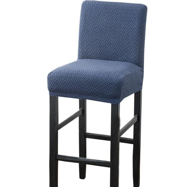 Stretch High-Hoot Bar Stool Chair Cover Polar Fleece Solid Color Bar Cafe Front Desk Restaurant Wedding Chair Protective Cover Stretch Chair Cover For Dining Room Elastic Material Slipcover For Office Chair Stevvex