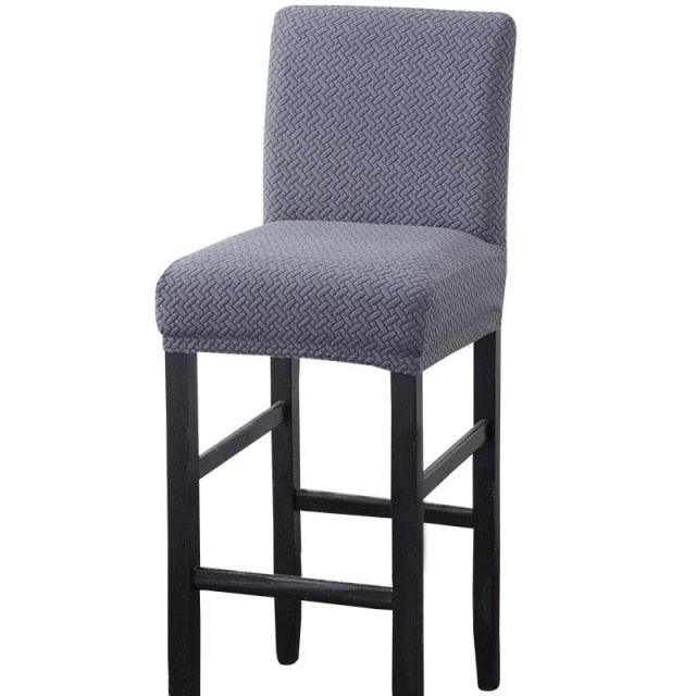 Stretch High-Hoot Bar Stool Chair Cover Polar Fleece Solid Color Bar Cafe Front Desk Restaurant Wedding Chair Protective Cover Stretch Chair Cover For Dining Room Elastic Material Slipcover For Office Chair Stevvex