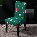 Christmas Printing Dining Chair Covers Modern Removable Anti-dirty Kitchen Seat Case Stretch Chair Slipcovers for Home Banquet Dining Room Chair Protector Seat Protector Slipcovers Stretch Removable Washable Printed Dining Chair Seat Covers for Kitchen Stevvex