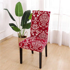 Printed Chair Cover Spandex Stretch Durable Soft Seat Chair Covers Slipcovers for Kitchen Dining Room Wedding Banquet Hotel  Chair Covers for Dining Room Stretch Spandex Removable Washable Anti-dust Seat Slipcover  Protector for Hotel Office Ceremony Stevvex
