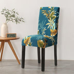 Print Pattened Dining Chair Cover Spandex Elastic Chair Slipcover Stretch Case For Chairs Wedding Hotel Banquet  Fit Stretch Short Dining Room Chair Covers with Printed Pattern Banquet Chair Seat Protector Slipcover For Home Party Hotel Wedding Ceremony Stevvex