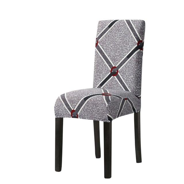Print Pattened Dining Chair Cover Spandex Elastic Chair Slipcover Stretch Case For Chairs Wedding Hotel Banquet  Fit Stretch Short Dining Room Chair Covers with Printed Pattern Banquet Chair Seat Protector Slipcover For Home Party Hotel Wedding Ceremony Stevvex