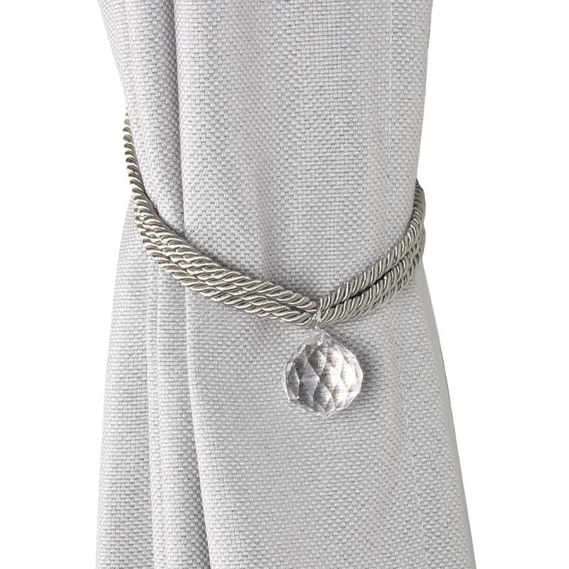 Crystal Bead Curtain Tieback Bling Diamond Bandage Rope Accessories Curtains Holder Buckle Tie Home Decorative Tieback Flower Curtain Clips Buckle with Stretchy Wire Rope For Home Office Decoration Stevvex