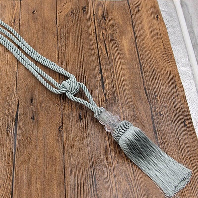 Tassel Curtain Tieback Crystal Bead Hanging Ball Tie Room Accessories Holder Buckle Rope Bandage Holdback Window Shade Curtain Tie Back Tassel Tie Backs for Curtain Beautiful Curtain Holdback Rope Stevvex