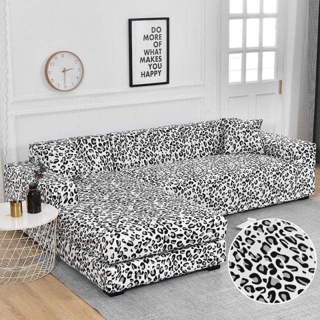 Sofa Cover Geometric Couch Cover Elastic Sofa Cover for Living Room Pets Corner L Shaped Chaise Longue Sofa Slipcover Shaped Sofa Slipcovers with Elastic Bottom, Jacquard Chaise Lounge Set for Living Room Stevvex