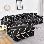 Sofa Cover Geometric Couch Cover Elastic Sofa Cover for Living Room Pets Corner L Shaped Chaise Longue Sofa Slipcover Shaped Sofa Slipcovers with Elastic Bottom, Jacquard Chaise Lounge Set for Living Room Stevvex
