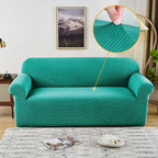 Elastic Waterproof Sofa Cover Plain Color Stretch Sofa Covers for Living Room Slipcover Couch Cover Furniture Protector Sofa Covers Non Slip Sofa Slipcovers with Elastic Hem Living Room Furniture Protector Stevvex