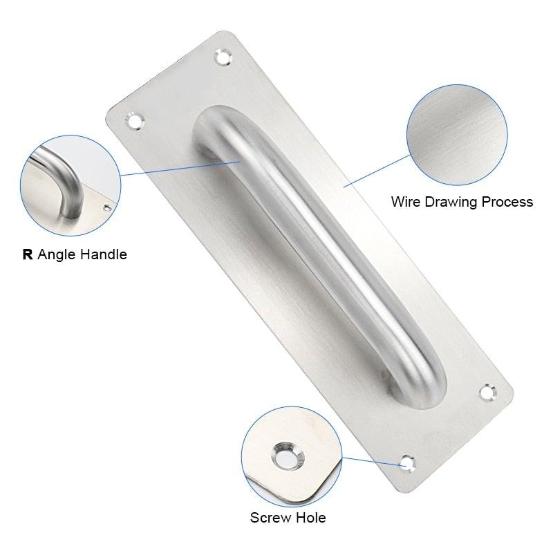 Large Size Door Handle Stainless Steel Furniture Handles  Door Knob Pull Handle Stainless Steel Flush Concealed Furniture Handle for Door Drawer Cupboard Cabinet Sliding Door Stevvex