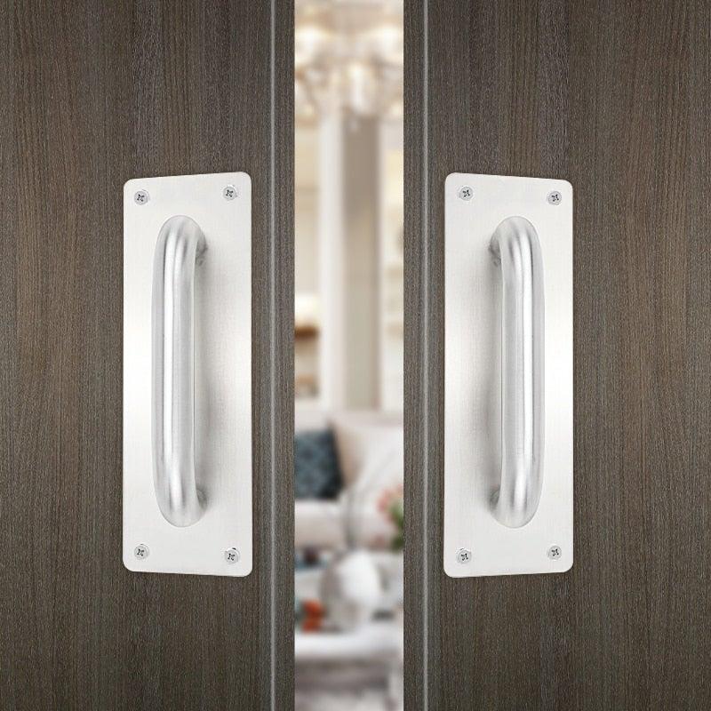 Large Size Door Handle Stainless Steel Furniture Handles  Door Knob Pull Handle Stainless Steel Flush Concealed Furniture Handle for Door Drawer Cupboard Cabinet Sliding Door Stevvex