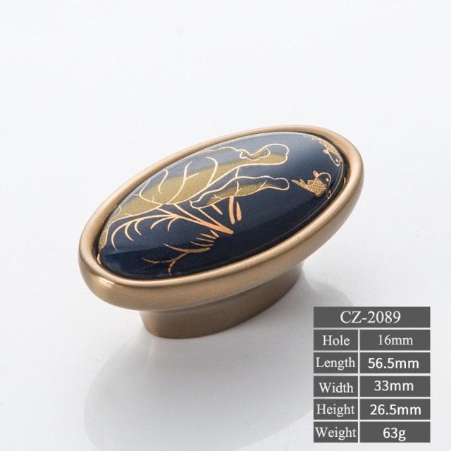 Navy Blue Ceramic Door Handles European Antique Furniture Handles Drawer Pulls Kitchen Cabinet Knobs And Handles Entry Door Handle With Door Lever For Right And Left Sided Doors Stevvex