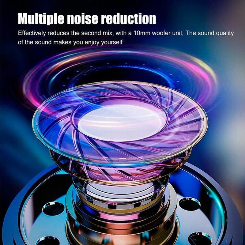 Business Bluetooth 5.0 Wireless Single-Ear Headset LED Power Display Ultra-Long Standby Earbud Headphones Wireless Black Earphone Bluetooth Noise Isolating Wireless Earbuds With Microphones Clear Calls Painless Wearing Stevvex