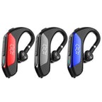 Business Bluetooth 5.0 Wireless Single-Ear Headset LED Power Display Ultra-Long Standby Earbud Headphones Wireless Black Earphone Bluetooth Noise Isolating Wireless Earbuds With Microphones Clear Calls Painless Wearing Stevvex