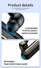 Business Bluetooth Hands-free Earphone Comfortable Single Ear Wireless Headset Waterproof Sport Earbuds 48 Working Time Wireless HD Call Headphone Bluetooth 5.0 Earbuds Noise Isolating Clear Calls Sweat Resistance Lightweight HiFi Headphone Stevvex