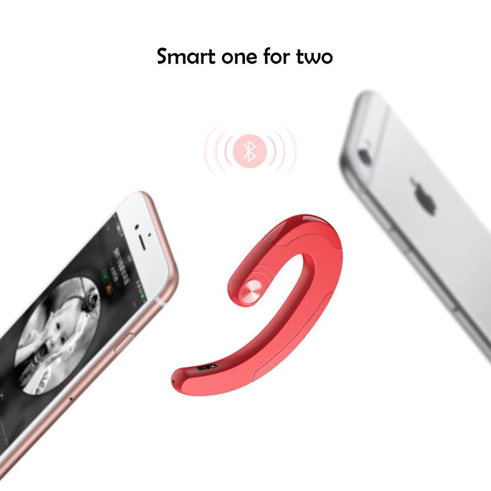 Exquisite Headphone Bluetooth Headset Single Noise Cancelling Ambient Sound Earphone Wireless Bluetooth Earbuds Office Over Ear Headphones Handsfree Business Bone Conduction Earphones Comfortable Secure Fit Headphones With Mic Stevvex