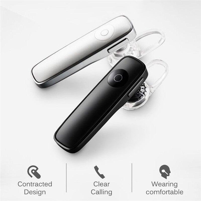 Mini Wireless Bluetooth Black Earphone Driving Handsfree Call Business Headset Improved Comfort Bluetooth Easy Pairing Headphone With Mic Long Distance Connection Earphone For All Smart Phones Stevvex