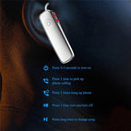Mini Wireless Bluetooth Black Earphone Driving Handsfree Call Business Headset Improved Comfort Bluetooth Easy Pairing Headphone With Mic Long Distance Connection Earphone For All Smart Phones Stevvex
