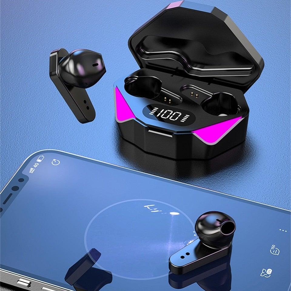 Bluetooth Game Headset Mobile Game 65ms Low Latency Chicken Winner True Wireless Earbuds with Mic Gaming Bluetooth Headphones Touch Control  Eating Competitive Stereo Noise Reduction Earphones With Mic Stevvex