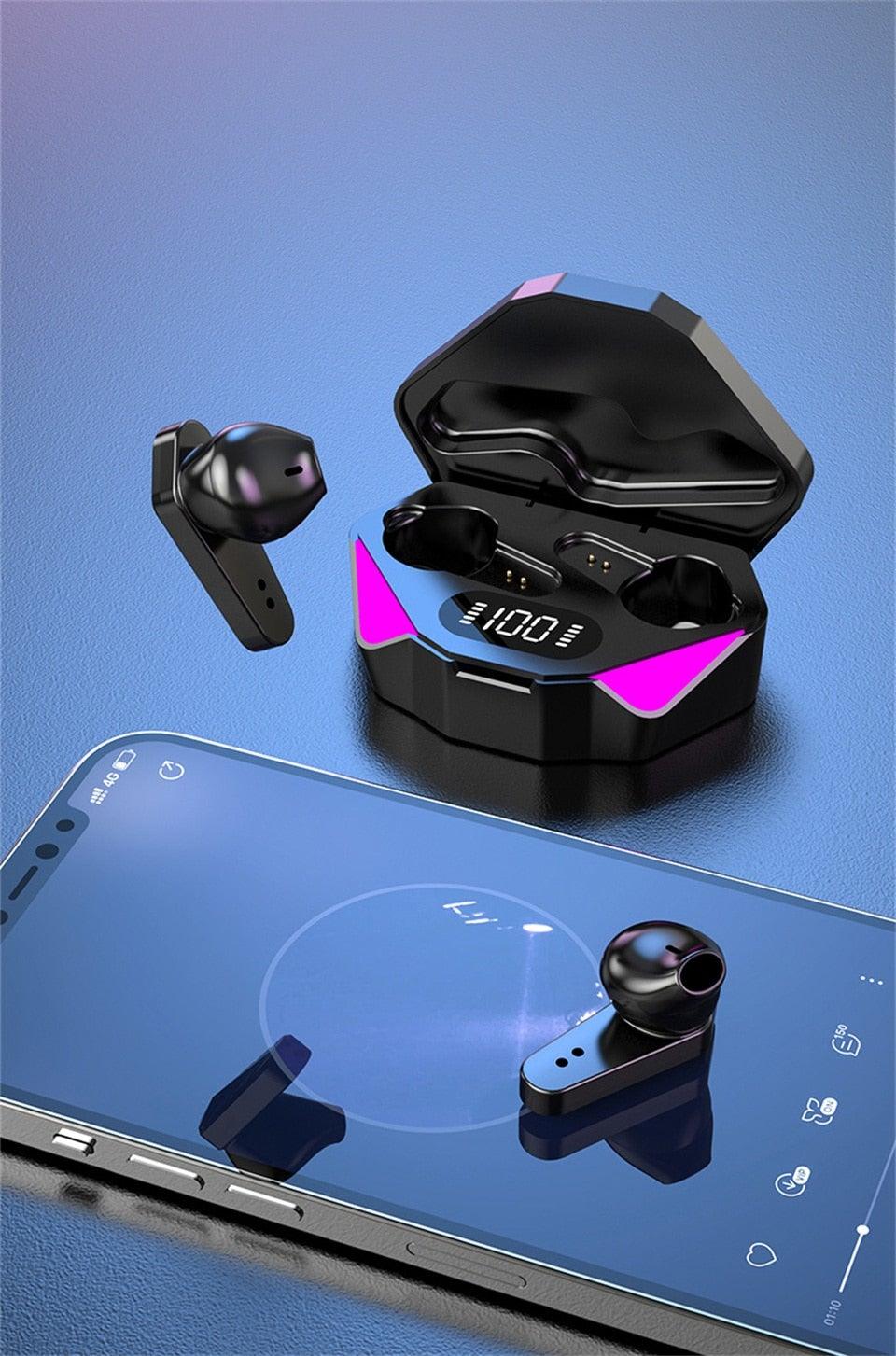 Bluetooth Game Headset Mobile Game 65ms Low Latency Chicken Winner True Wireless Earbuds with Mic Gaming Bluetooth Headphones Touch Control  Eating Competitive Stereo Noise Reduction Earphones With Mic Stevvex