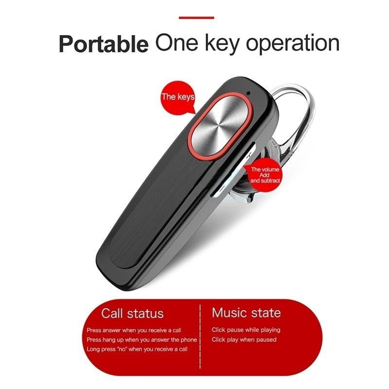 L9 Wireless Bluetooth-compatible Headphone With Microphone Bass Sport Earphones Universal Handsfree Hanging Ear Single Earhphone Stevvex