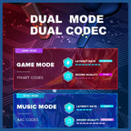 Wireless Black Gaming Bluetooth Headset Earphone Gamer Bass Quality Sound Headphones With Mic In Ear Headphones 25H Playtime Bluetooth Running Wireless Earbuds With Smart Touch Control Design For Sports Stevvex