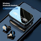 Unisex Lightweight Wireless Headphones Bluetooth 5.1 Headphones Waterproof Sport Earphone Headset Bluetooth Earpiece Sports Headphones Wireless Wearable Music Player Sweatproof Workout Portable Headphones LED Smart Screen Display Design Stevvex