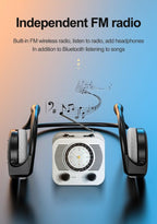 Sports Headphones Wireless Wearable Music Player Built-in Memory Sweatproof  Player Music FM Radio Wireless Headset Bluetooth Headphones Earbuds Bluetooth 5.0 Sport Outdoor Workout Hands Free Handsfree Ear Buds For Running Stevvex