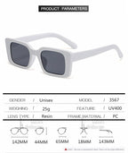 Classic New Rectangle Shape Sunglasses For Women Rectangle Sunglasses for Women 90’s Vintage Shades Square Thick Frame Glasses Luxury Design New Small Square  Eyewear Decent Shades Stevvex