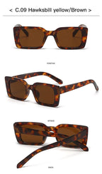 Classic New Rectangle Shape Sunglasses For Women Rectangle Sunglasses for Women 90’s Vintage Shades Square Thick Frame Glasses Luxury Design New Small Square  Eyewear Decent Shades Stevvex
