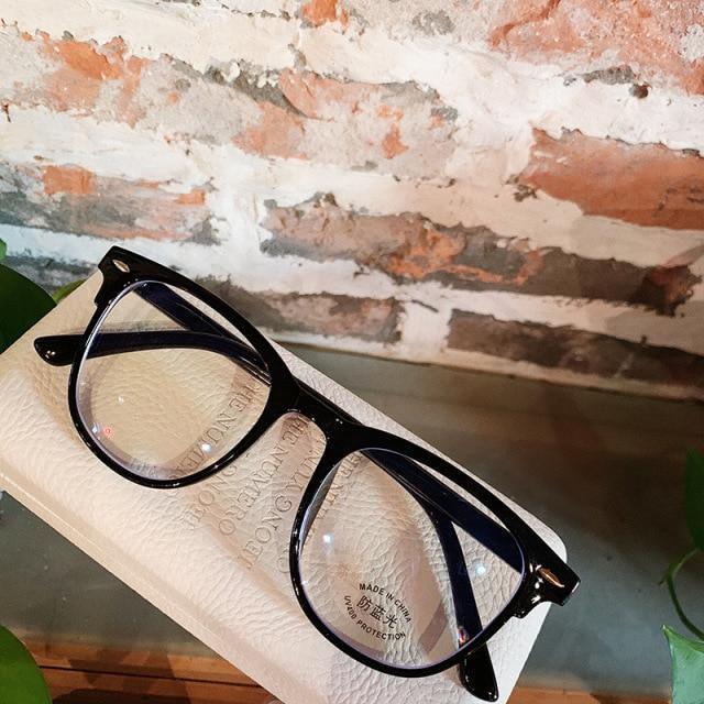 Blue Light Blocking Glasses Frame Lightweight Eyeglasses Frame Filter Blue Ray Computer Game Glasses  Oversized Women Eyeglasses Transparent Anti Blue Ray Men Modern Simple Frames Stevvex