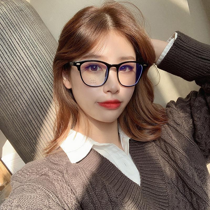Blue Light Blocking Glasses Frame Lightweight Eyeglasses Frame Filter Blue Ray Computer Game Glasses  Oversized Women Eyeglasses Transparent Anti Blue Ray Men Modern Simple Frames Stevvex