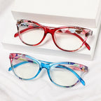Cat Eye Reading Glasses Women Men Light Weight Presbyopic Reading Glasses Designer Cat Eye Frame Ladies Computer Readers Anti Glare UV Ray Eyeglasses Diopter Presbyopia Eyewear +1.00~+4.0 Stevvex