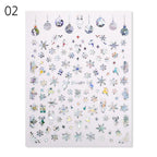 Sliver Bronzing Christmas Slider Nail Art 3D Decals Decoration Snowflake Nail Art Sticker Manicures Transfer Foil Xmas Gift  Nails Snowflake Nail Art Stickers Decals Christmas Nail 3D Self Adhesive Nail Stickers for Acrylic Nails Snowflake Stevvex