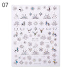 Sliver Bronzing Christmas Slider Nail Art 3D Decals Decoration Snowflake Nail Art Sticker Manicures Transfer Foil Xmas Gift  Nails Snowflake Nail Art Stickers Decals Christmas Nail 3D Self Adhesive Nail Stickers for Acrylic Nails Snowflake Stevvex